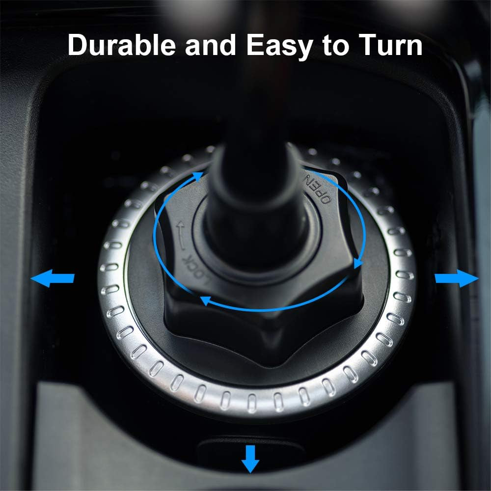 Car Phone Holder, Universal 360 Rotatable Cup Holder for Iphone, Samsung, LG, Compatible with 4.7-6.4 Inch Screens